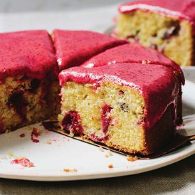 Cornmeal and Ricotta Cake with Cranberries Recipe Image